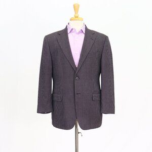 Joseph Abboud 40S Brown Blazer Sport Coat Jacket 2-Button Houndstooth Y006